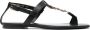 Saint Laurent Cassandra leren sandalen Zwart - Thumbnail 1