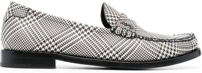 Saint Laurent Geruite loafers Zwart