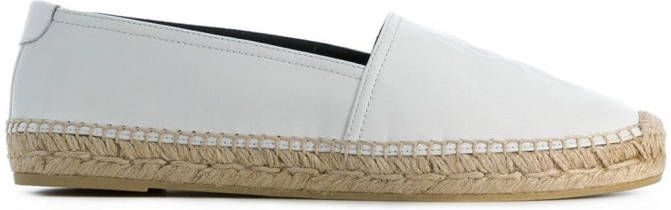 Saint Laurent espadrilles met logo-reliëf Wit