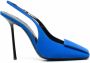 Saint Laurent George pumps met vierkante neus Blauw - Thumbnail 1