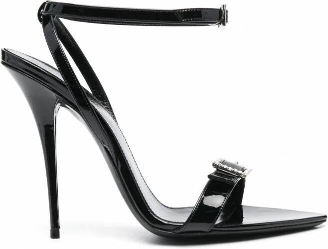 Saint Laurent Gippy sandalen met gesp Zwart