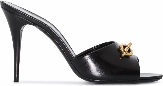 Saint Laurent Le Maillon sandalen met hak Zwart