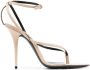 Saint Laurent Leren stiletto sandalen Bruin - Thumbnail 1