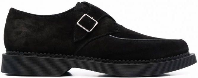 Saint Laurent Suède gespschoenen Zwart