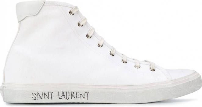 Saint Laurent Malibu high-top sneakers Wit