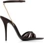 Saint Laurent Melody 115mm satijnen sandalen Bruin - Thumbnail 1