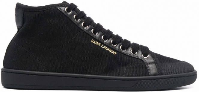 Saint Laurent Sneakers met logo Zwart