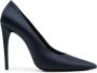 Saint Laurent Monceau 110 mm satijnen pumps Blauw - Thumbnail 1