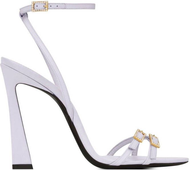 Saint Laurent New Nuit leren sandalen Grijs