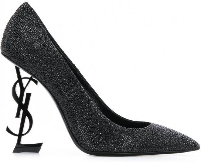 Saint Laurent Opyum sandalen met glitter Zwart