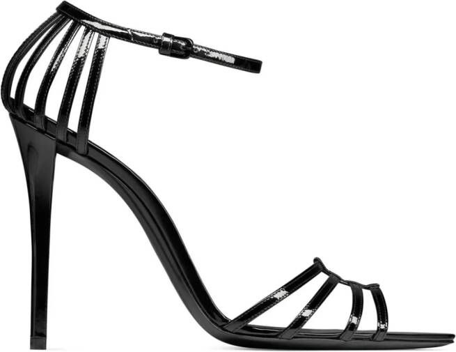 Saint Laurent 110 mm Milena sandalen Zwart