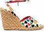 Saint Laurent Paloma espadrilles met sleehak Wit - Thumbnail 1