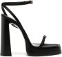 Saint Laurent Platz sandalen met plateauzool Zwart - Thumbnail 1