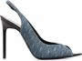 Saint Laurent Pumps met logoprint Blauw - Thumbnail 1