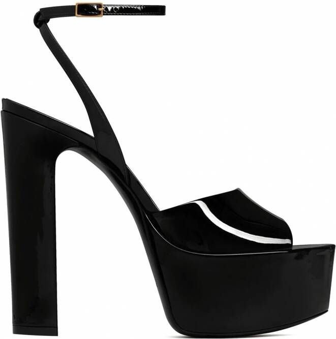 Saint Laurent Sexy sandalen met open neus Zwart