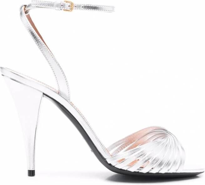 Saint Laurent Sexy sandalen Zilver