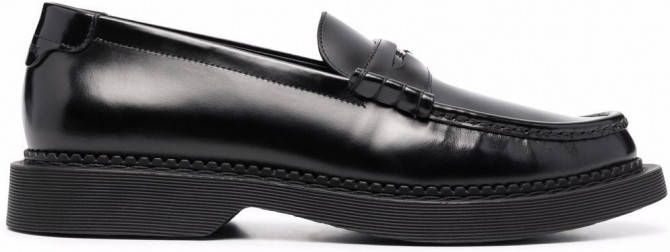 Saint Laurent Teddy Penny leren loafers Zwart