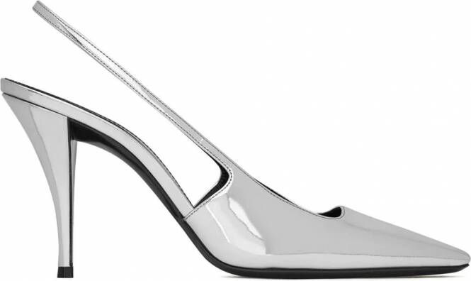 Saint Laurent Tom slingback pumps Zilver