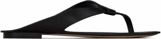 Saint Laurent Tower leren sandalen Zwart