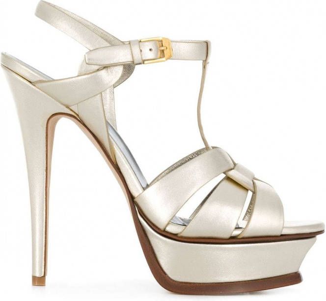 Saint Laurent Tribute 105 sandalen Metallic