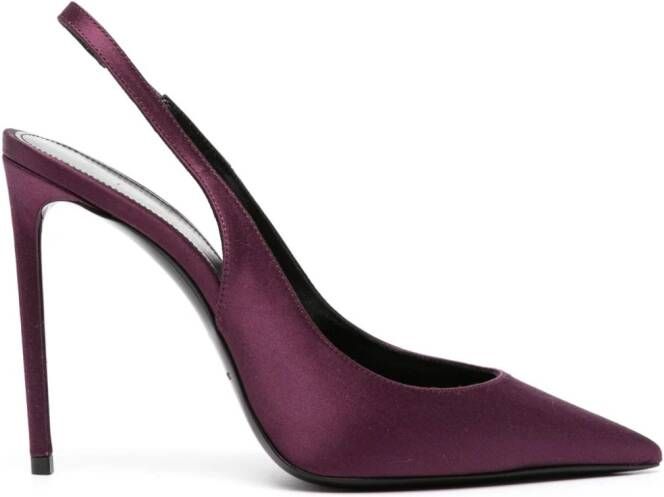 Saint Laurent Zoe leren pumps Paars