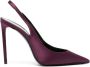 Saint Laurent Zoe leren pumps Paars - Thumbnail 1