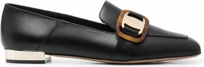 Ferragamo Loafers met logoplakkaat Zwart