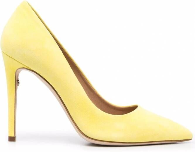 Ferragamo Pumps met puntige neus Geel