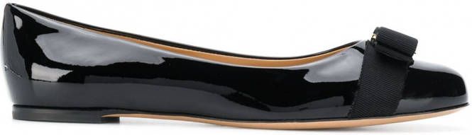 Ferragamo Varina ballerina's Zwart