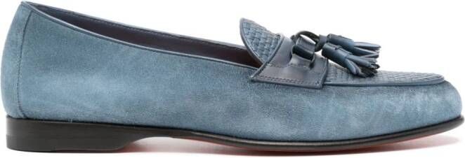 Santoni Andrea suėde loafers Blauw