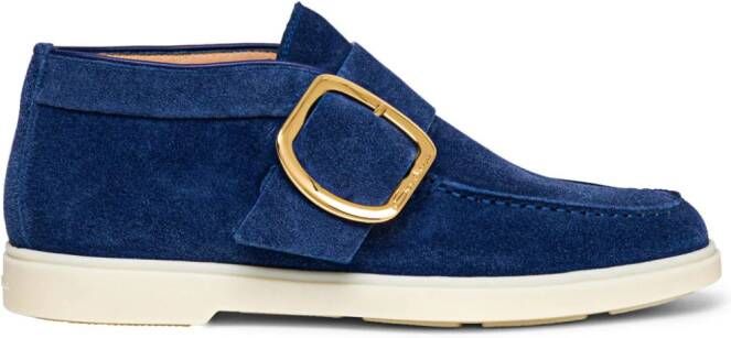 Santoni Suède enkellaarzen Blauw