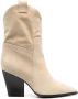 Santoni Cowboylaarzen met puntige neus Beige - Thumbnail 1