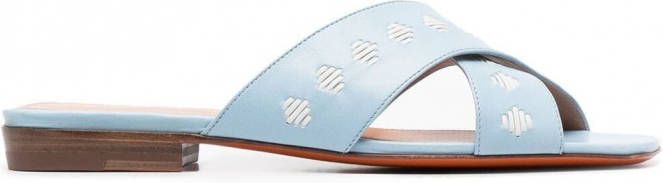 Santoni Sandalen met gekruiste bandjes Blauw