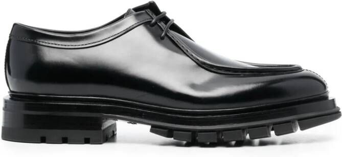 Santoni Derby veterschoenen Zwart