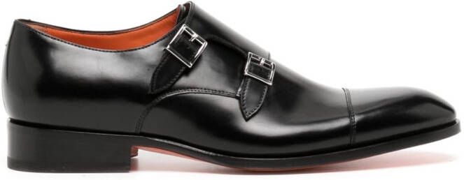 Santoni Leren schoenen Zwart