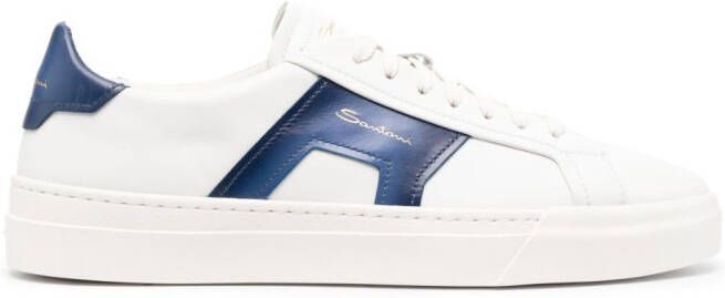 Santoni Double Buckle low-top sneakers Wit