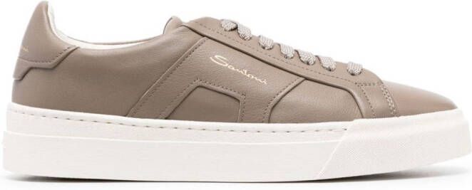 Santoni Gloria leren sneakers Bruin