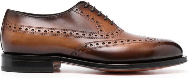 Santoni Oxford schoenen met kleurverloop Bruin