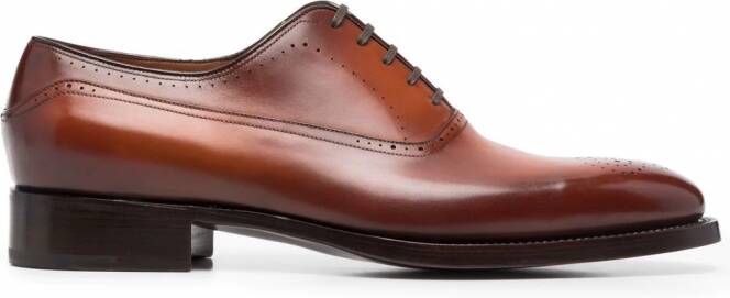 Santoni Leren brogues Bruin