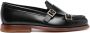 Santoni Leren loafers Zwart - Thumbnail 1