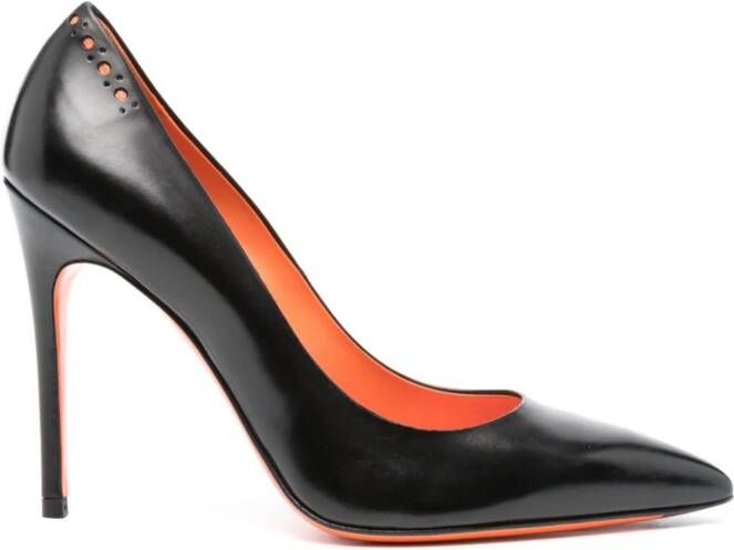 Santoni Leren pumps Zwart