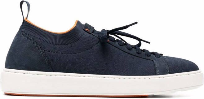 Santoni Leren sneakers Blauw