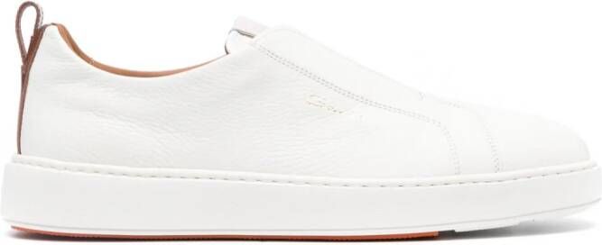 Santoni Leren sneakers Wit