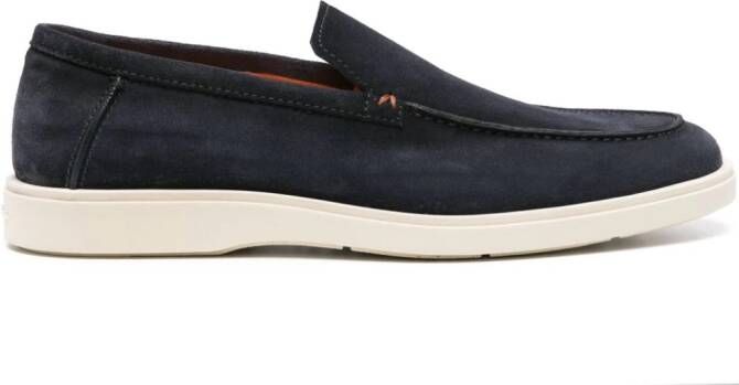 Santoni Loafers met decoratief stiksel Blauw