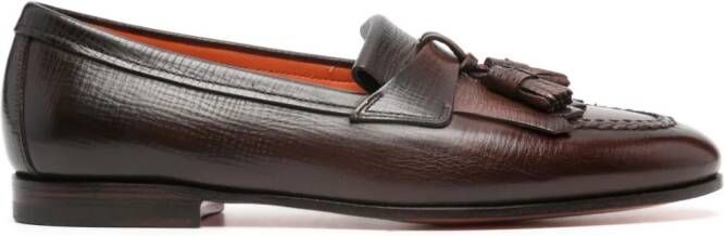 Santoni Loafers met ombré-effect Bruin