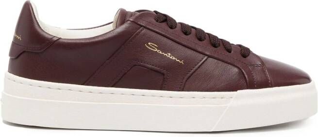 Santoni Sneakers met logoprint Rood