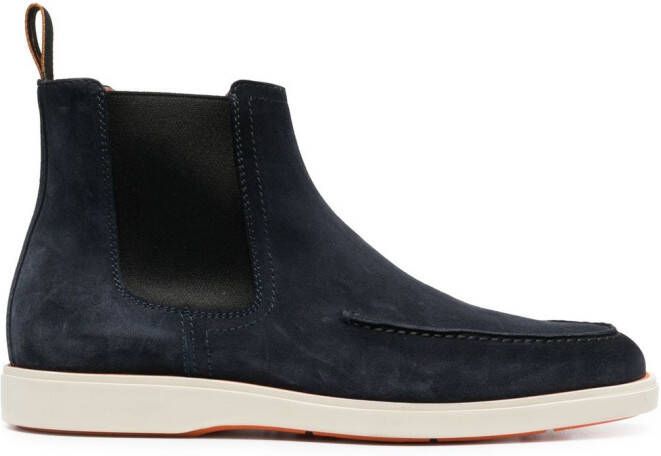 Santoni Chelsea laarzen met logo Blauw