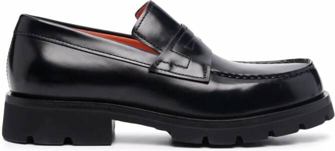 Santoni Moca penny loafers Zwart