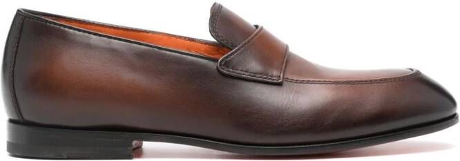 Santoni Loafers met ombré-effect Bruin