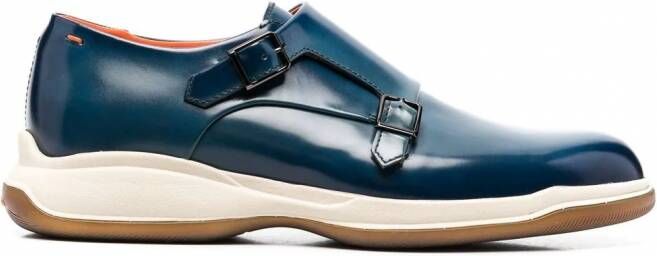 Santoni Schoenen met dubbele gesp Blauw